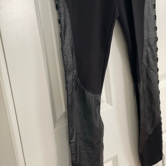 Haute Hippie Lace Up Leather Leggings Size M - Picture 3 of 15